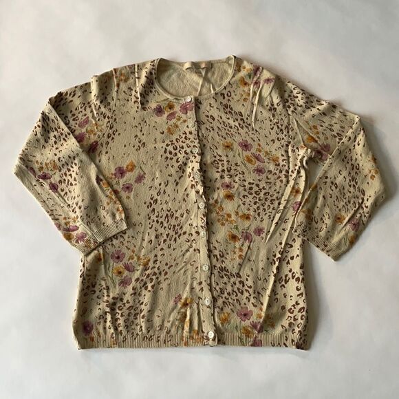 Vintage Floral & Animal Print Cardigan - Picture 1 of 5